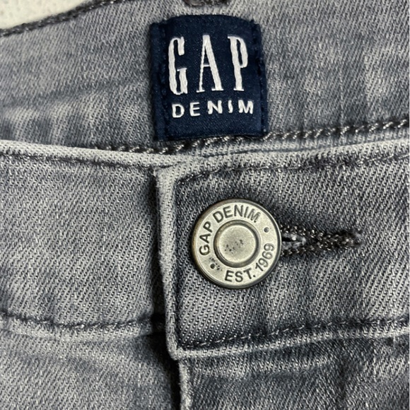 GAP 1969 Mid Rise Distressed Favorite Jeggings Women’s 6/28 Regular Gray Destroy - Picture 3 of 8